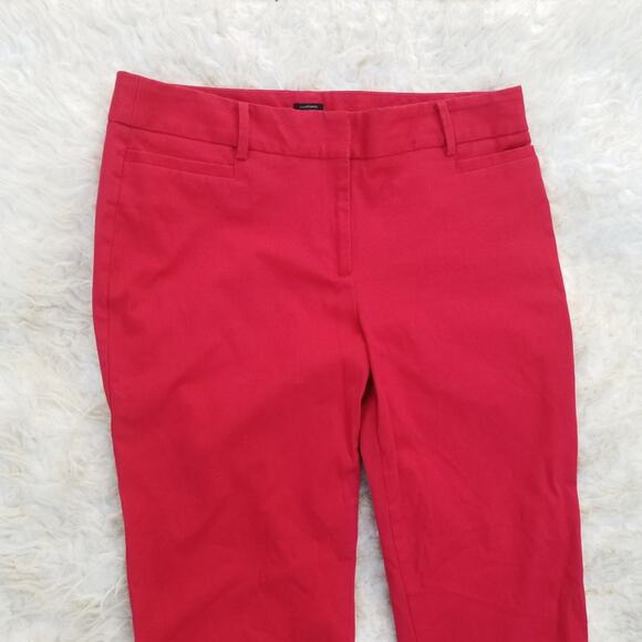 Cropped Stretch Pants Talbots Hampshire Size 12 Crop Ankle Solid Red Color EUC - Picture 2 of 11